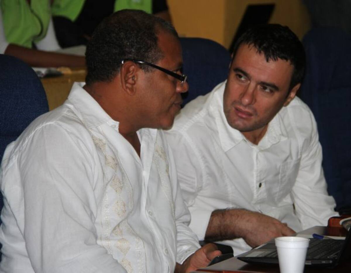 Américo Mendoza y Germán Zapata, miembros de la bancada del Partido ASI en el Concejo. Cortesía.