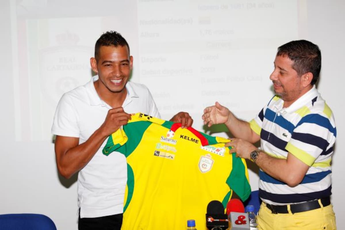 Wílder Medina fue presentado como nuevo jugador de Real Cartagena. ÓSCAR DIAZ ACOSTA-EL UNIVERSAL