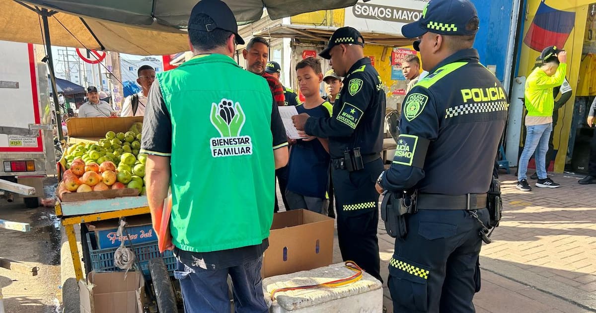 Autoridades salen a las calles para proteger a niños del trabajo infantil en Cartagena