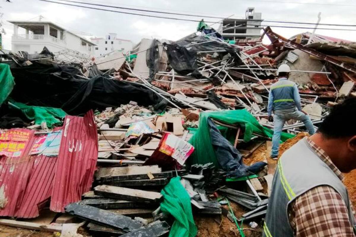 Camboya: 7 muertos, 21 heridos en derrumbe de edificio