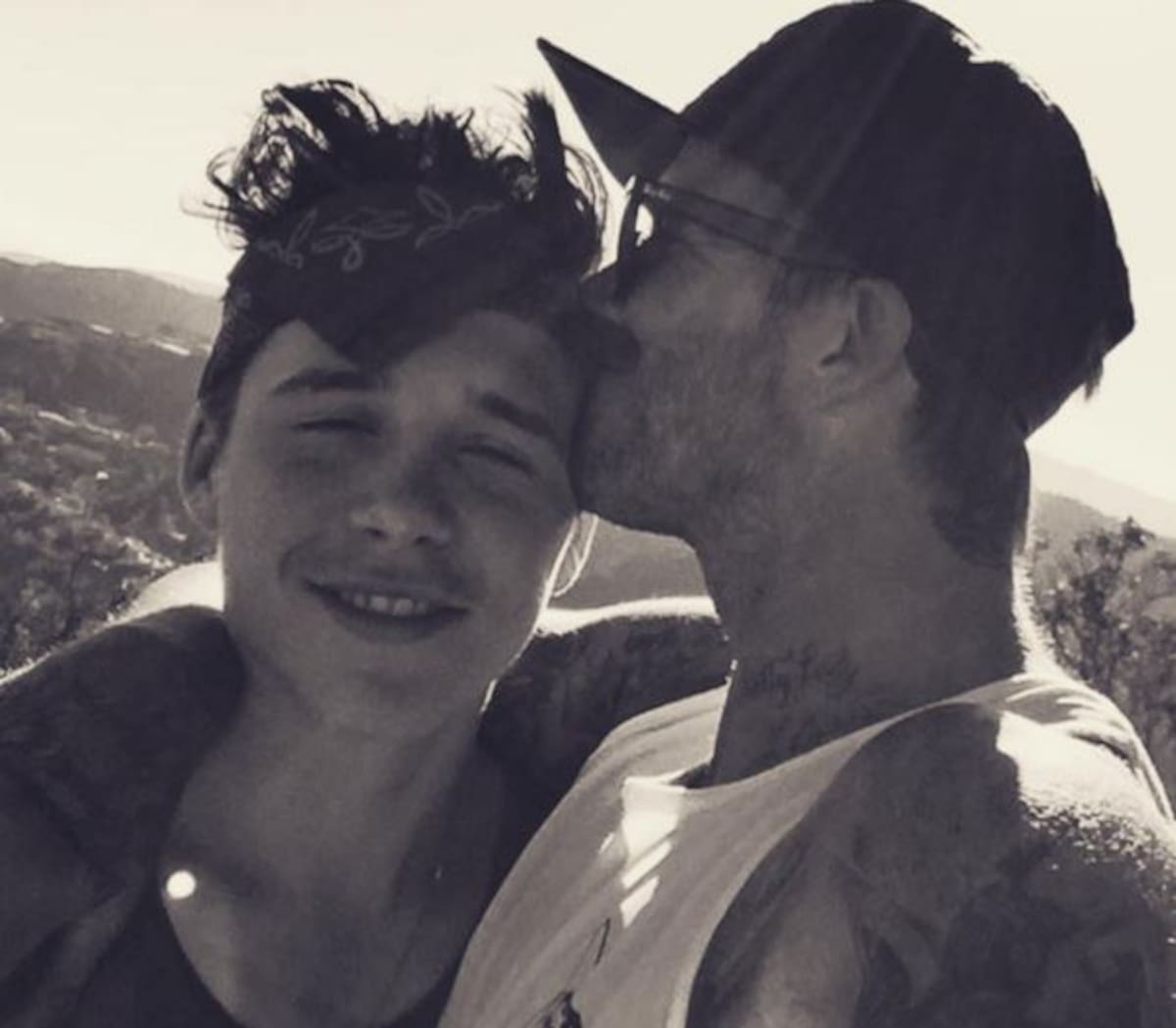 David Beckham junto a su hijo Brooklyn. INSTAGRAM @davidbeckham