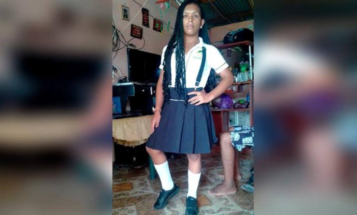 Tifany Julieth consiguió ir vestida de mujer al colegio. Cortesía// Fotografía autorizada por sus padres.