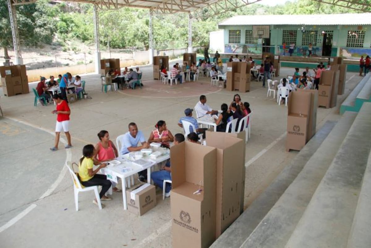 La jornada de votación en este municipio siempre se realiza en la sede de la Institución Educativa Moisés Cabeza Junco. Archivo.