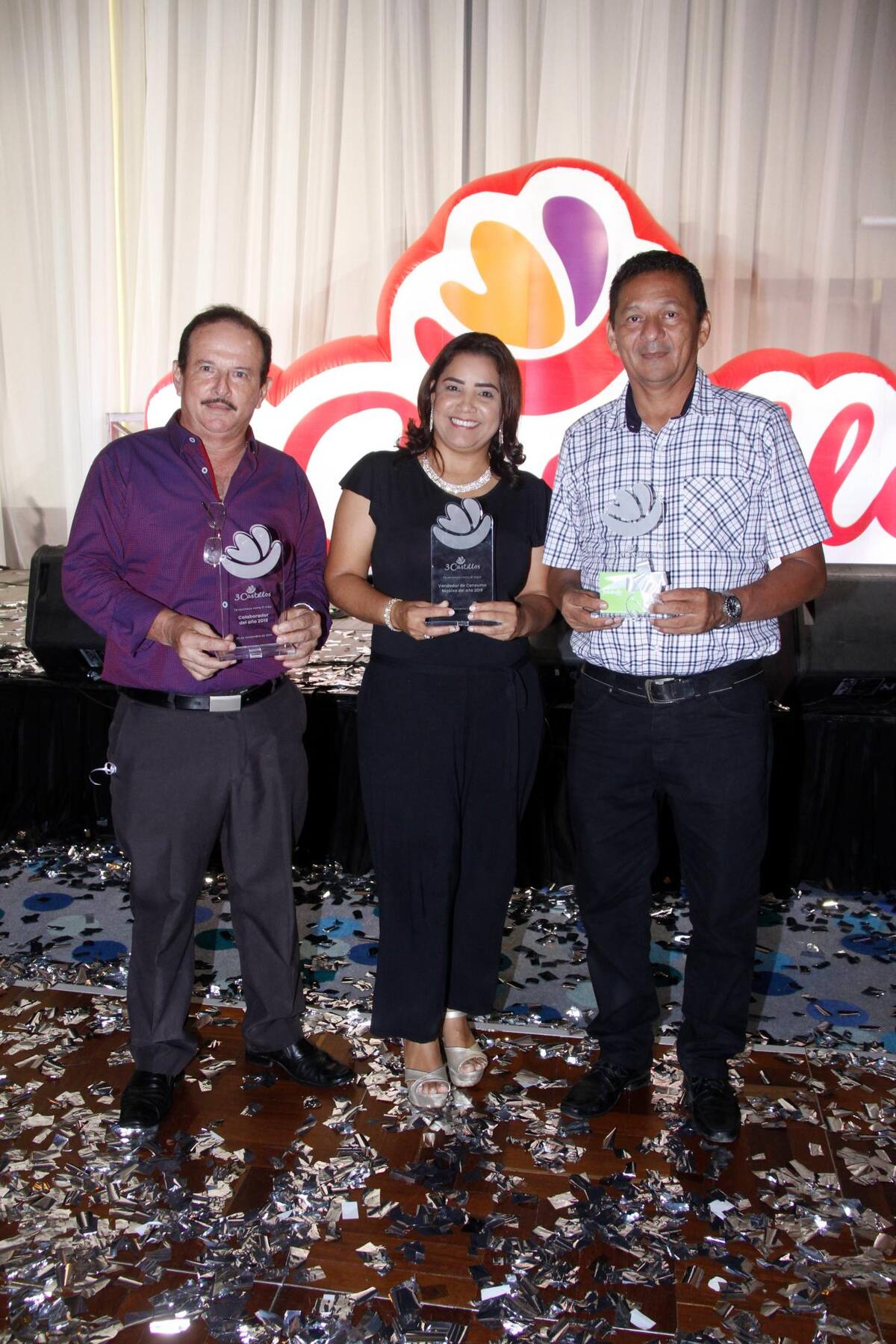 Pedro Herrera, Kelly Forero y Arnaldo Peralta.
