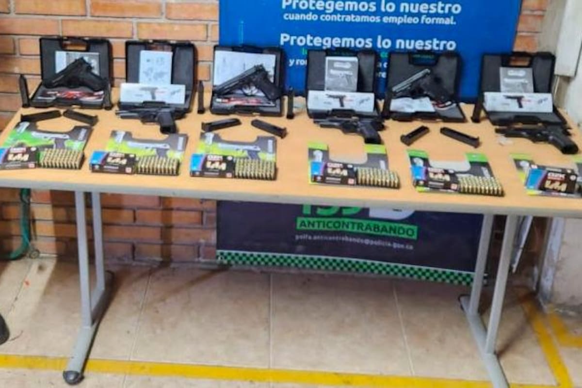 Policía incauta seis armas traumáticas en un camión: iban a ser vendidas
