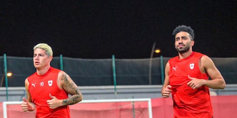 Video: Mientras se define su futuro, James Rodríguez entrena en Catar