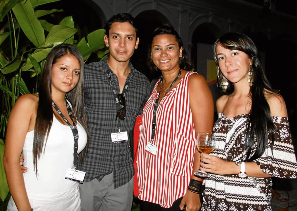Carolina Echeverri, Juan Pablo Solano Vergara, productor colombiano, Juliana Rojas y Laura Aguilar. fotos Zenia Valdelamar/El Universal/