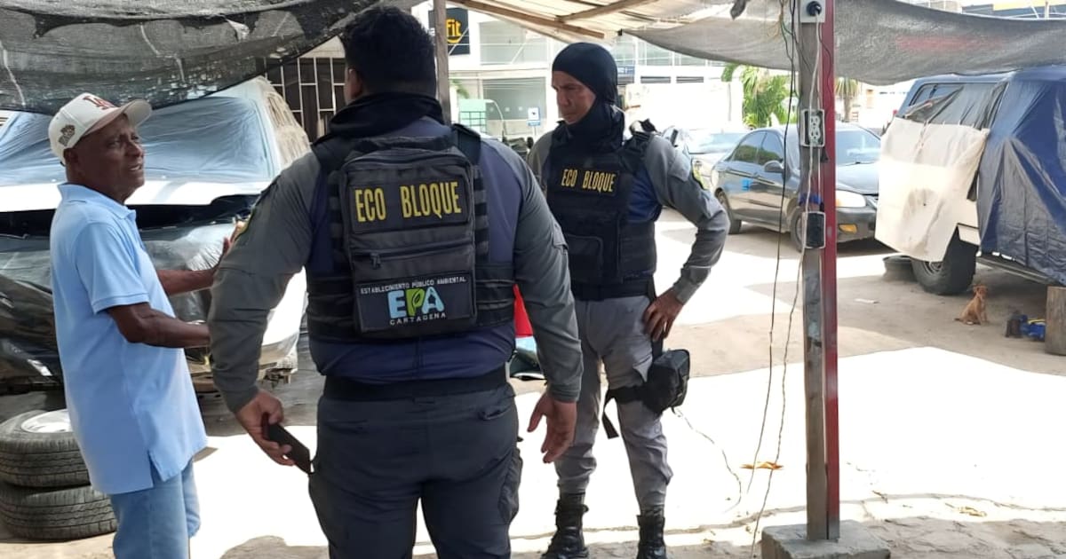 Guardia Ambiental intensifica inspecciones a talleres de carros cercanos a la Ciénaga de la Virgen