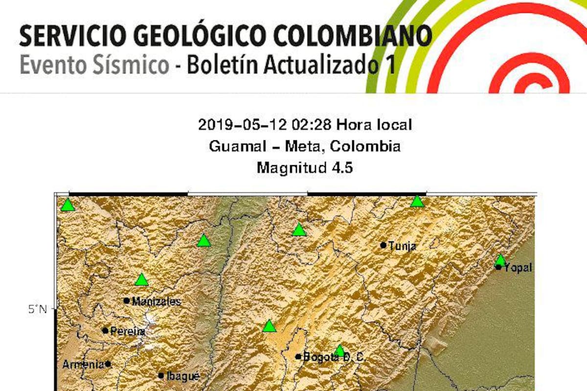 Sismo de 4.5 se registró en la madrugada del Día de las Madres