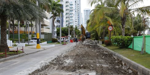 Avanza el “4 en 1” en Bocagrande y Castillogrande con obras en la avenida Chile