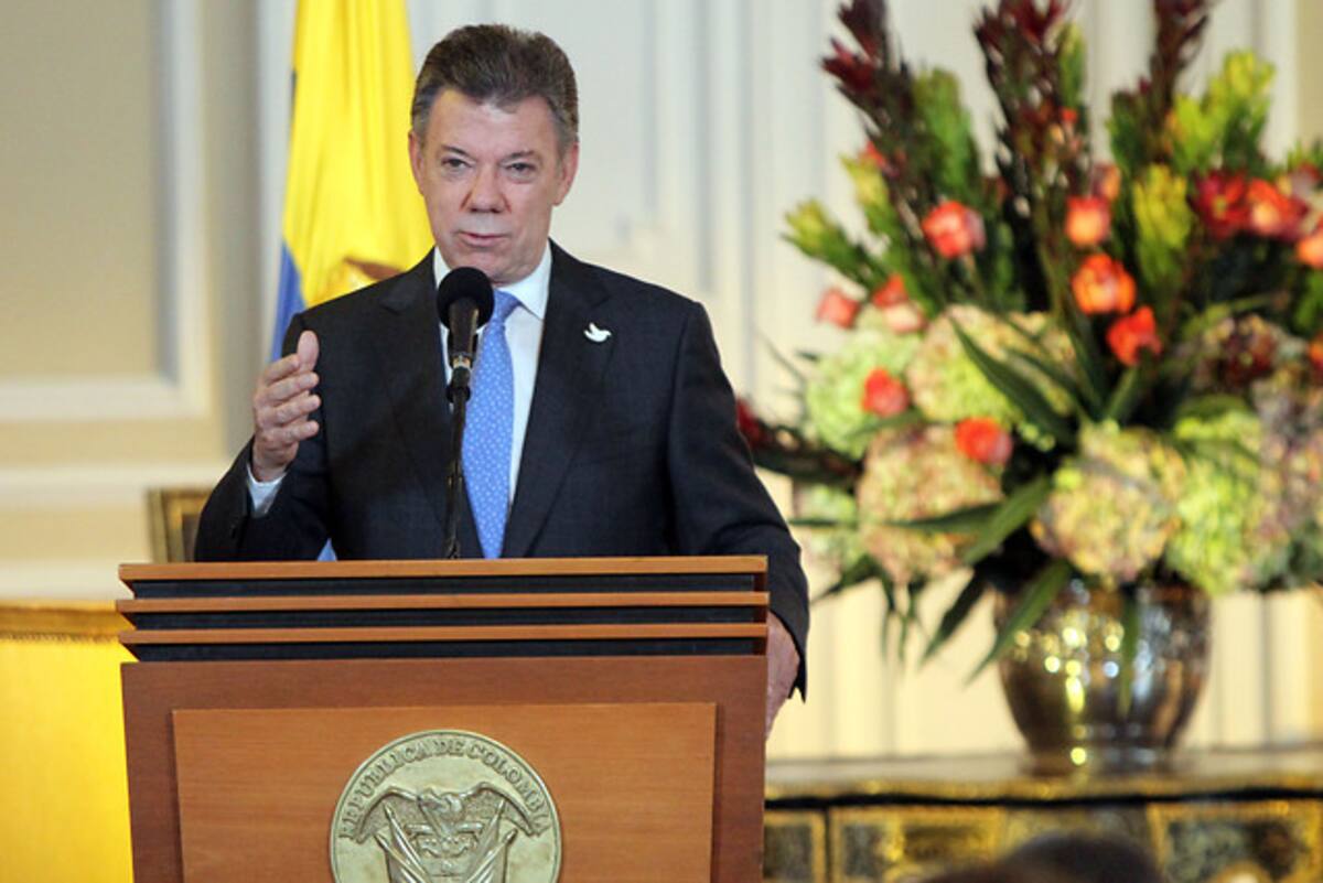 Juan Manuel Santos, presidente de Colombia.. COLPRENSA