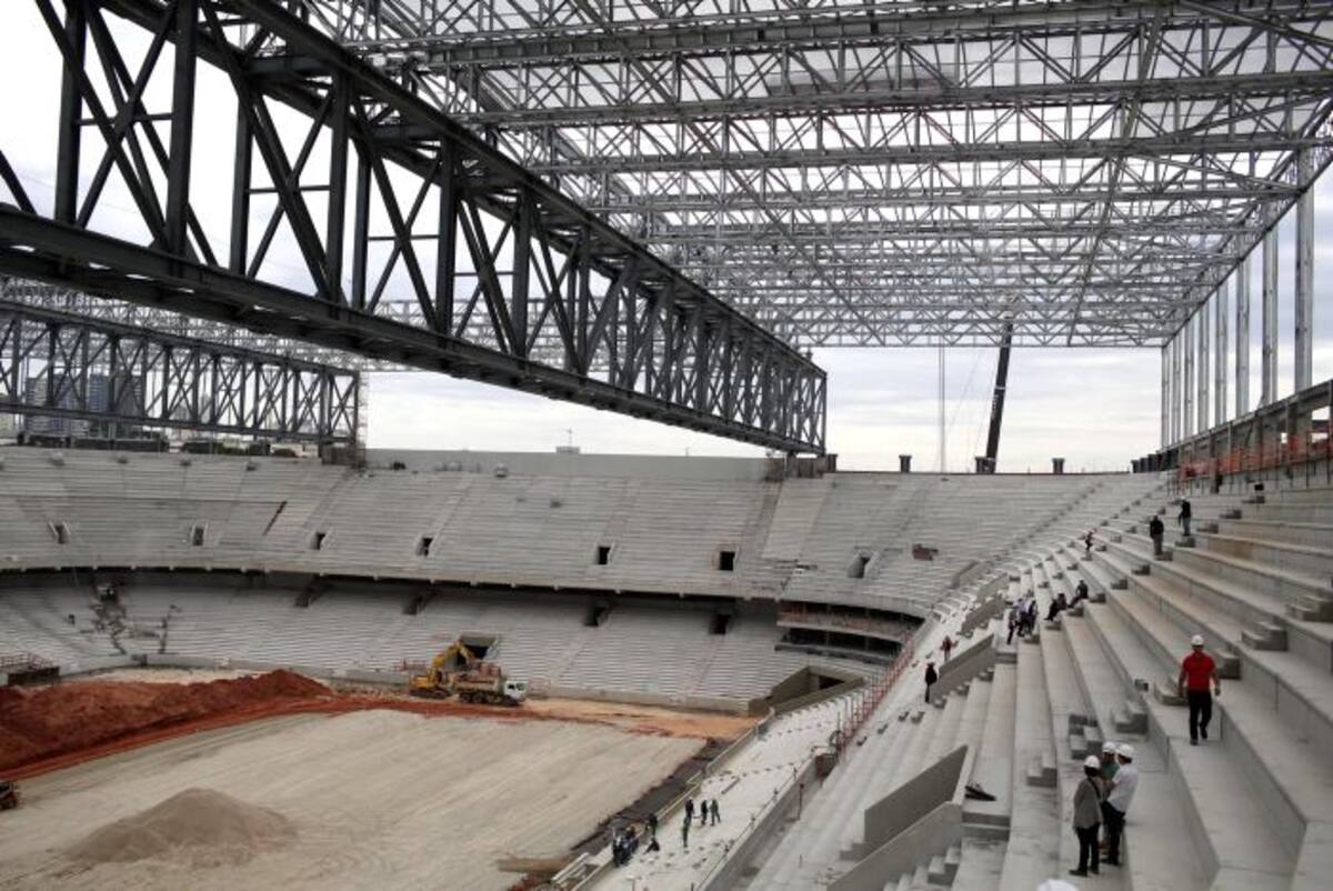 Las obras del estadio solo han avanzado el 88%. AP Renata Brito
