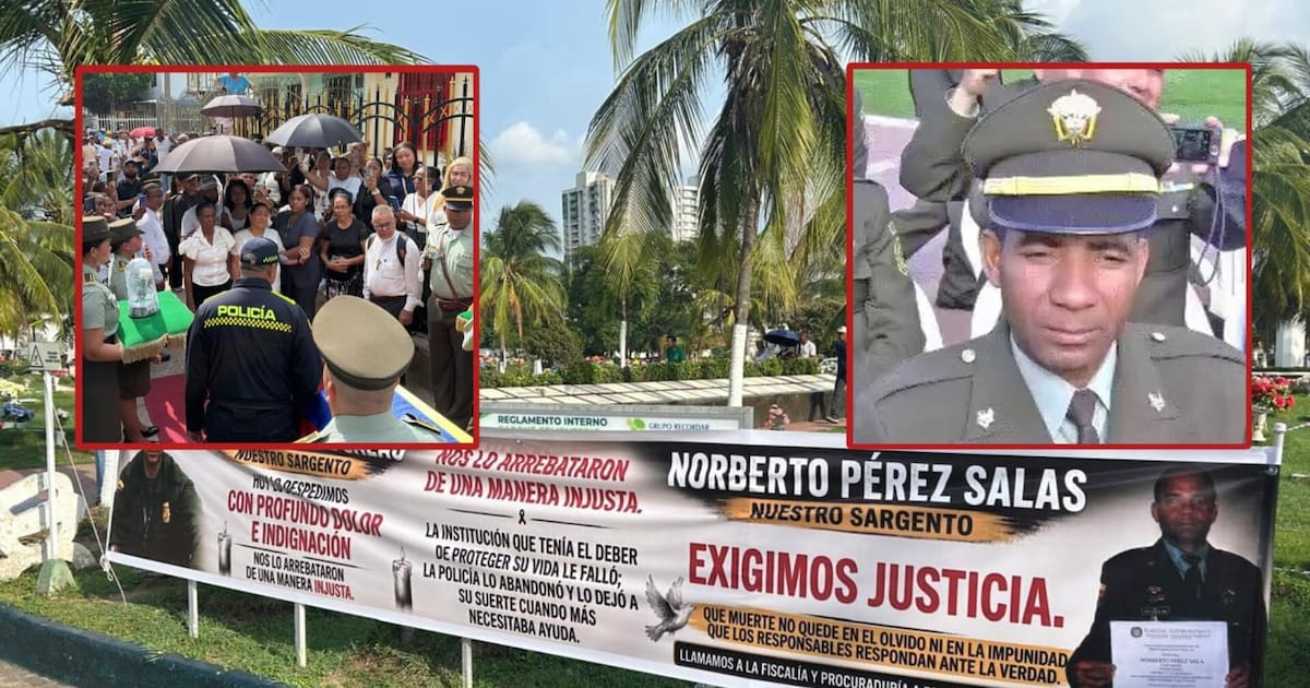 Así despidieron a Norberto Pérez, el exsargento de la Policía que lincharon en Cartagena