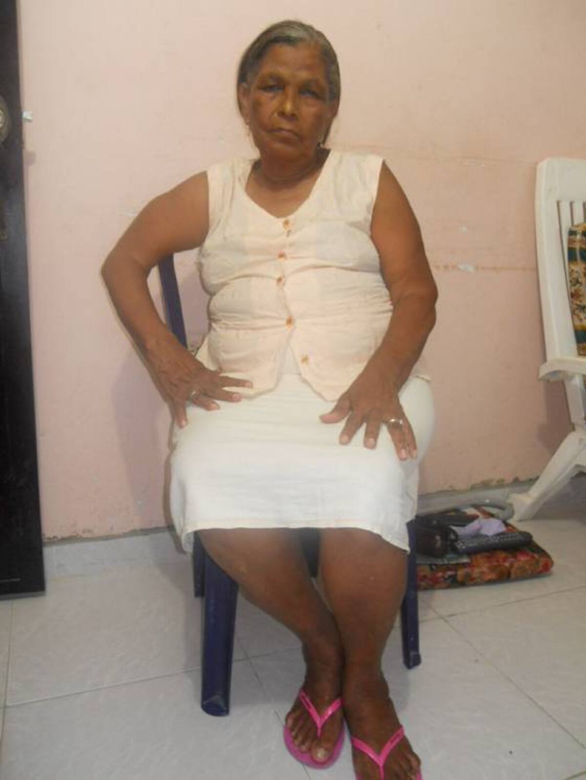 Dora Salcedo de Palacio, afectada