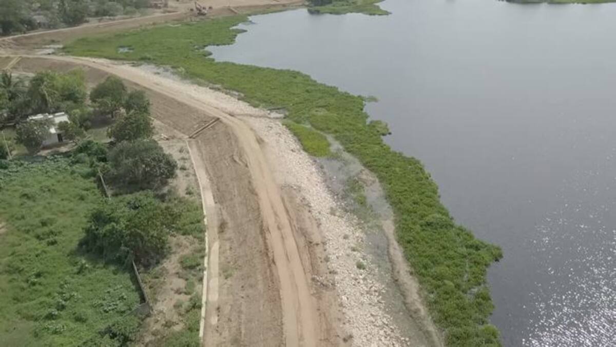 El nuevo dique de protección tiene una extensión de 2.033 metros lineales, 26 box culvert y 2 mil metros de cuneta. Cortesía