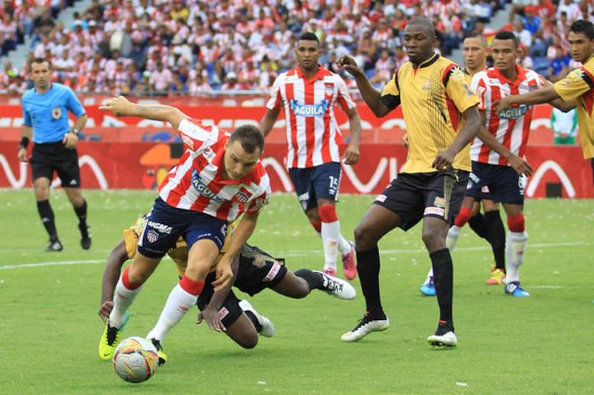 Junior empató 1-1 con Águilas Doradas en el estadio Metropolitano de Barranquilla, en juego válido por la fecha 12 de la Liga Águila Foto: Jorge Payares