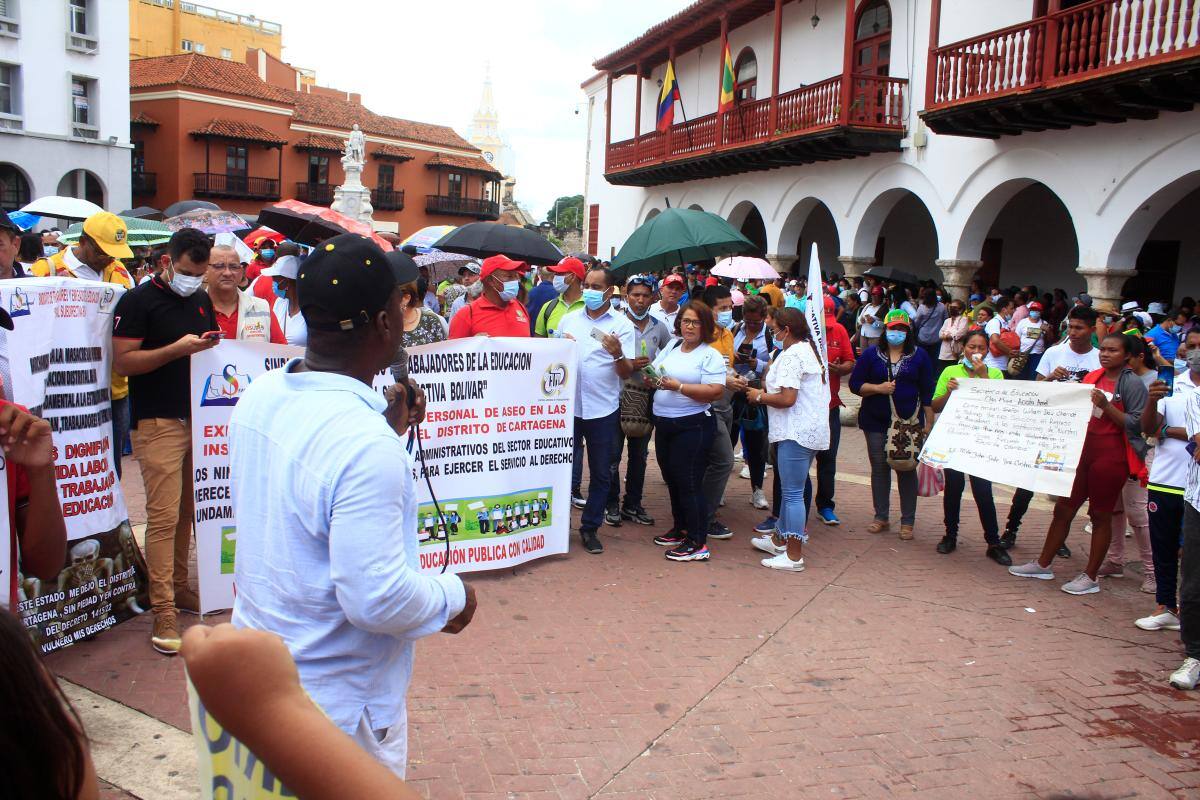 La protesta se realizó de forma pacífica.