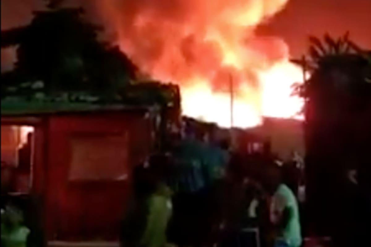 Fuego consumió 25 viviendas en un barrio de Barranquilla