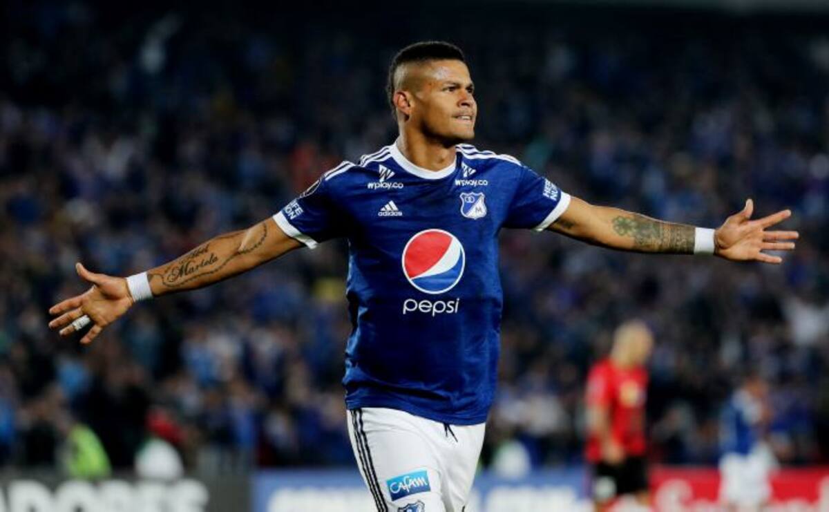Ayron Del Valle, atacante cartagenero que juega en Millonarios. Archivo