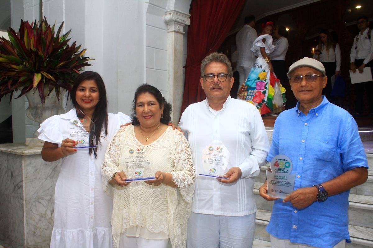Yoneida Puello, María Auxiliadora Banda, Gustavo Tatis y José Anillo.