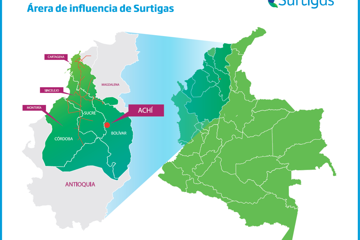 “Suministro de gas natural se verá afectado hoy en Achí, Bolívar”: Surtigas