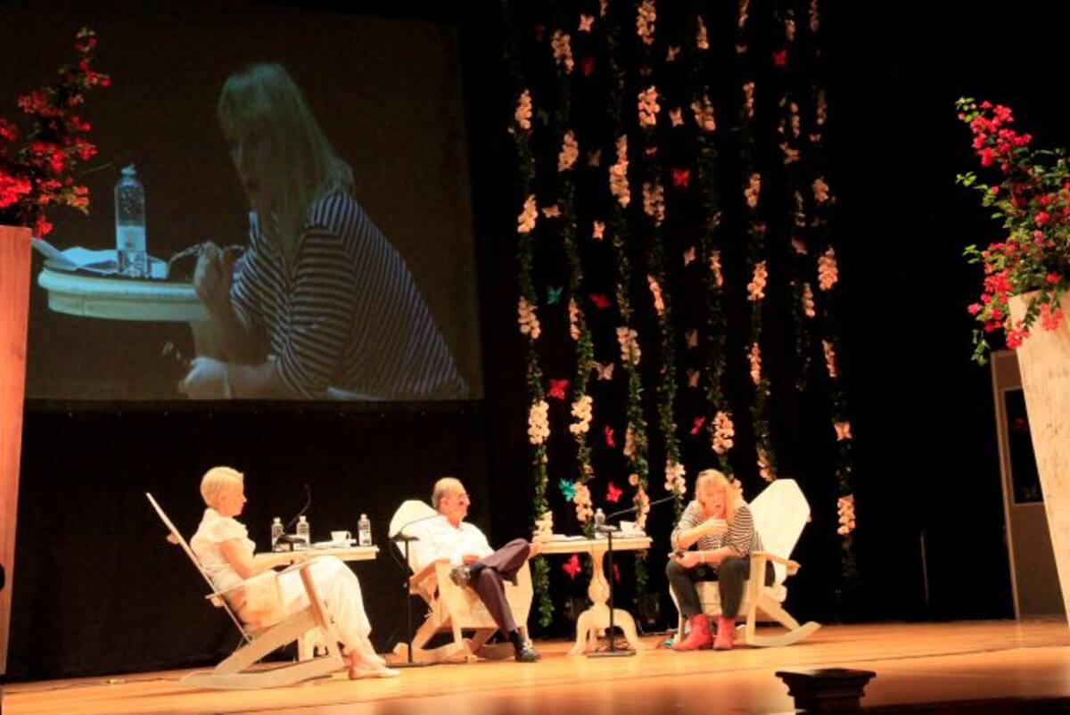 Diálogo con la Premio Nobel de Paz Jody Williams, con Humberto de la Calle y Claudia Gurisatti. Zenia Valdelamar-El Universal