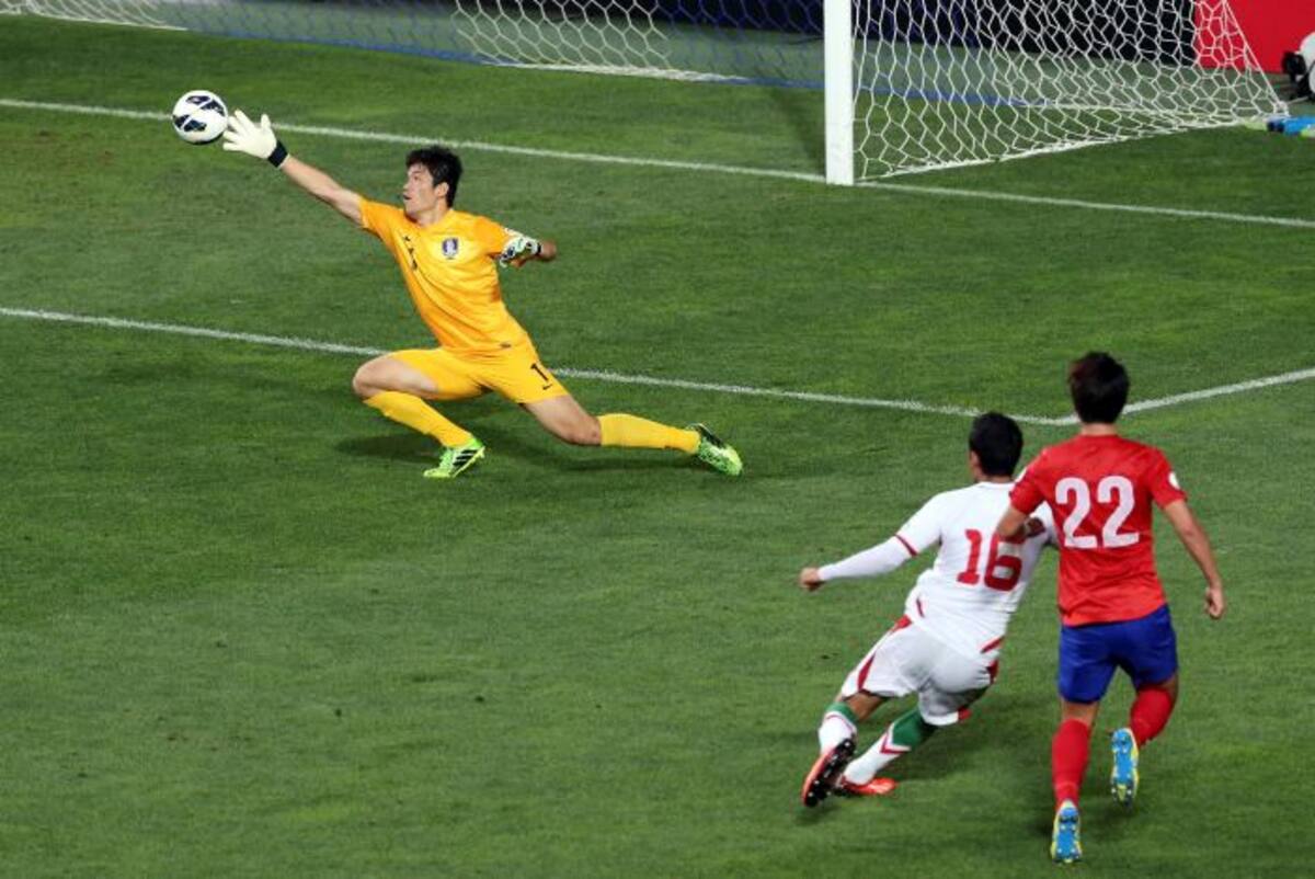 Partido Corea del Sur versus Irán por la clasificación al Mundial de Fútbol Brasil 2014. AP Kim Do-hun