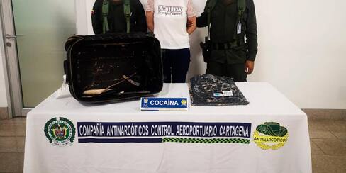 Cae europea con cocaína en su equipaje, en el aeropuerto de Cartagena