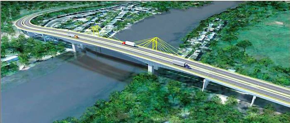Propuesta para el puente nuevo de Gambote. CORTESIA
