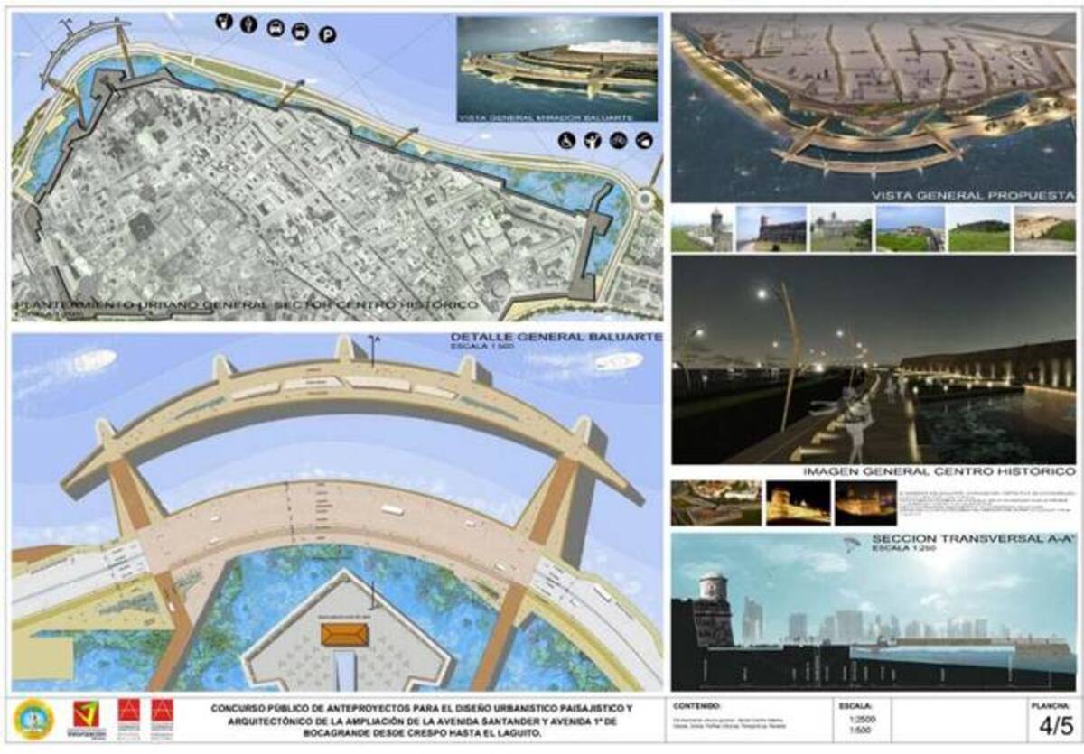 En la imagen, aspectos del diseño presentando por la firma Unión Seis, del proyecto Bulevar del Bicentenario. Cortesía DAVD