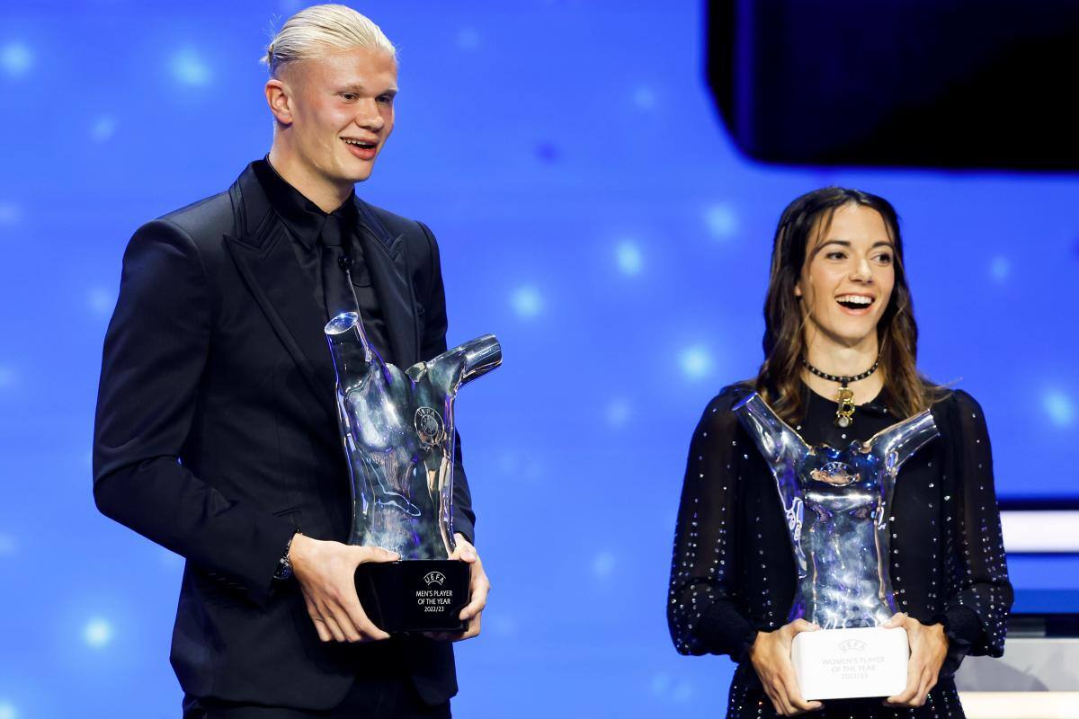 Erling Haaland y Aitana Bonmatí ganan premio a mejores jugadores del año de la UEFA