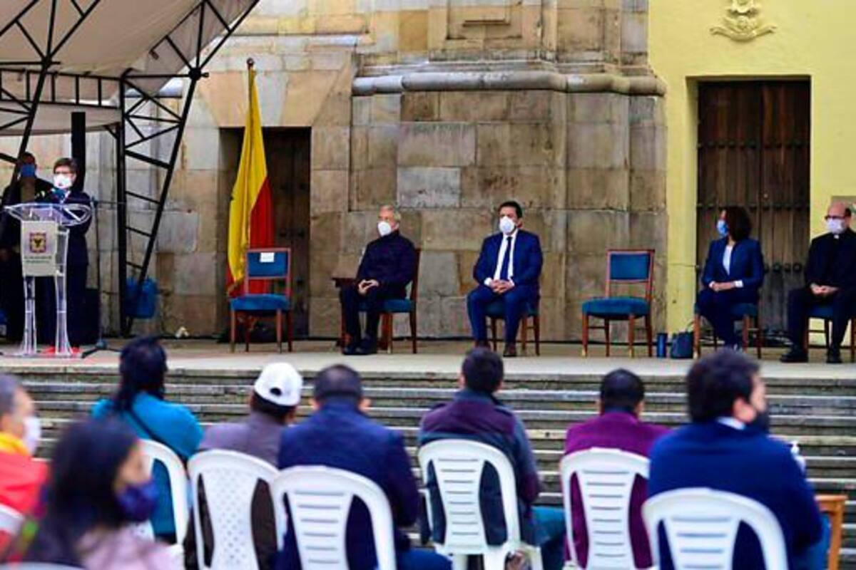 Sin el presidente, se llevó a cabo acto de reconciliación en Bogotá