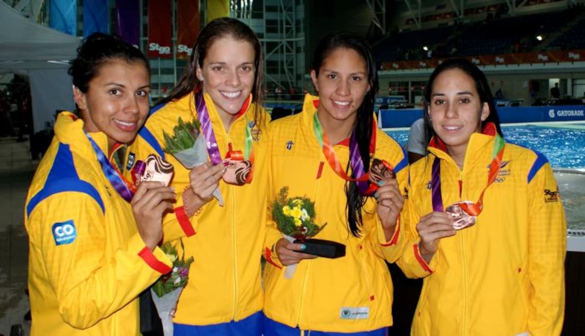 Nadadoras colombianas. COLPRENSA