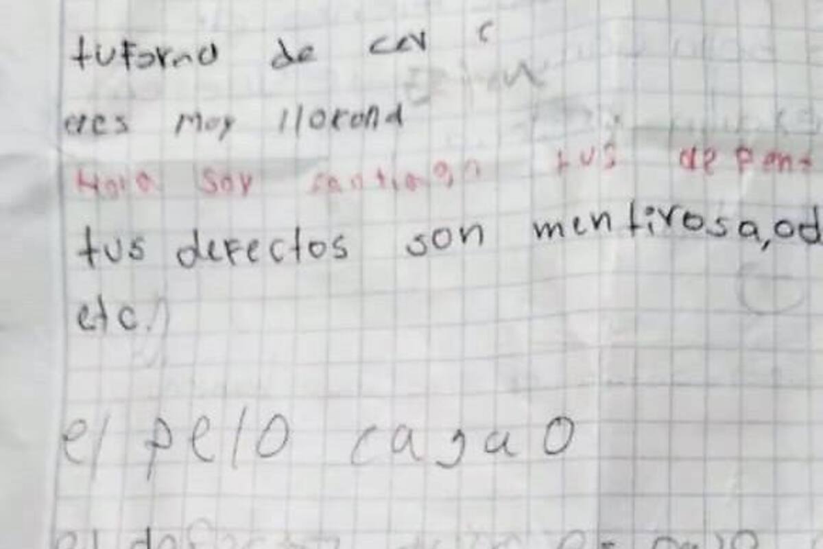 Niña quiere suicidarse porque en el colegio le hacen bullying