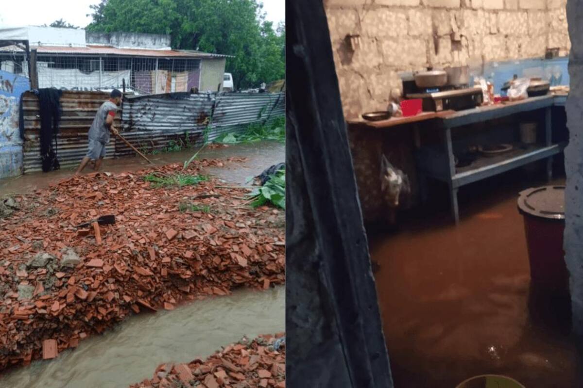19 sectores inundados: Emergencias reportadas tras fuertes lluvias en Cartagena