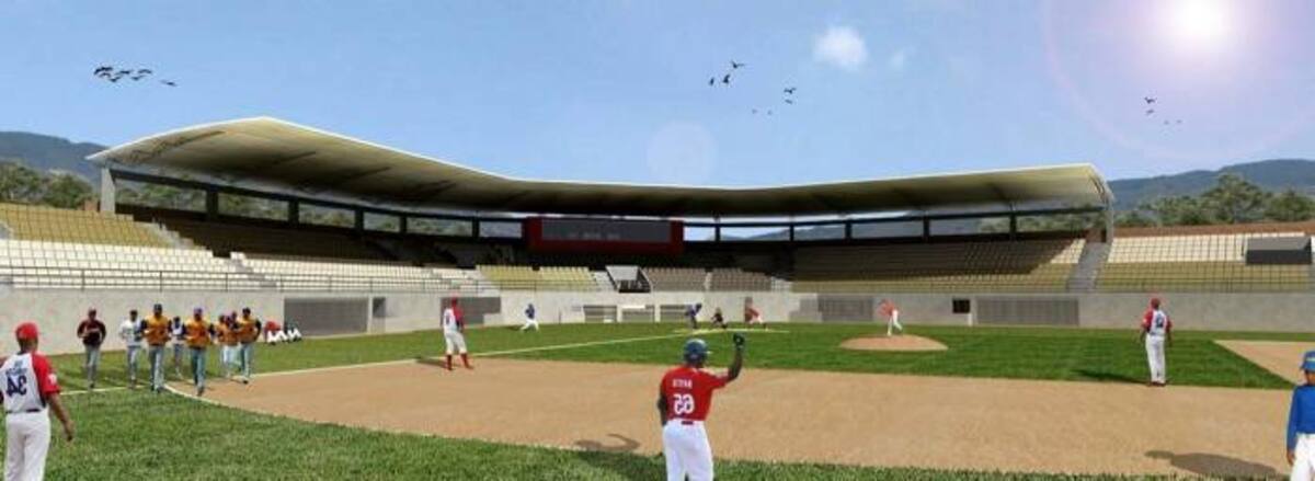 Así está proyectada la obra final del nuevo estadio de béisbol en Lorica. (foto maqueta prospectiva). DEIBYS PALOMINO/EL UNIVERSAL