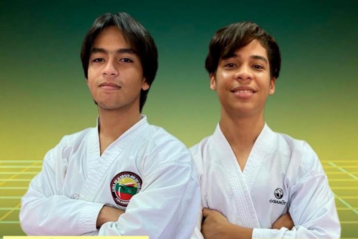 ¡Éxitos!: Juan Jaramillo y Mateo Olmos, rumbo al Mundial de Karate Do