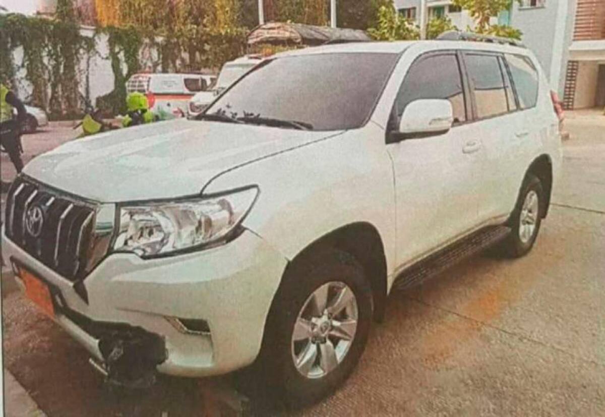 Camioneta que arrolló a Ángel Tascón en enero de este año.