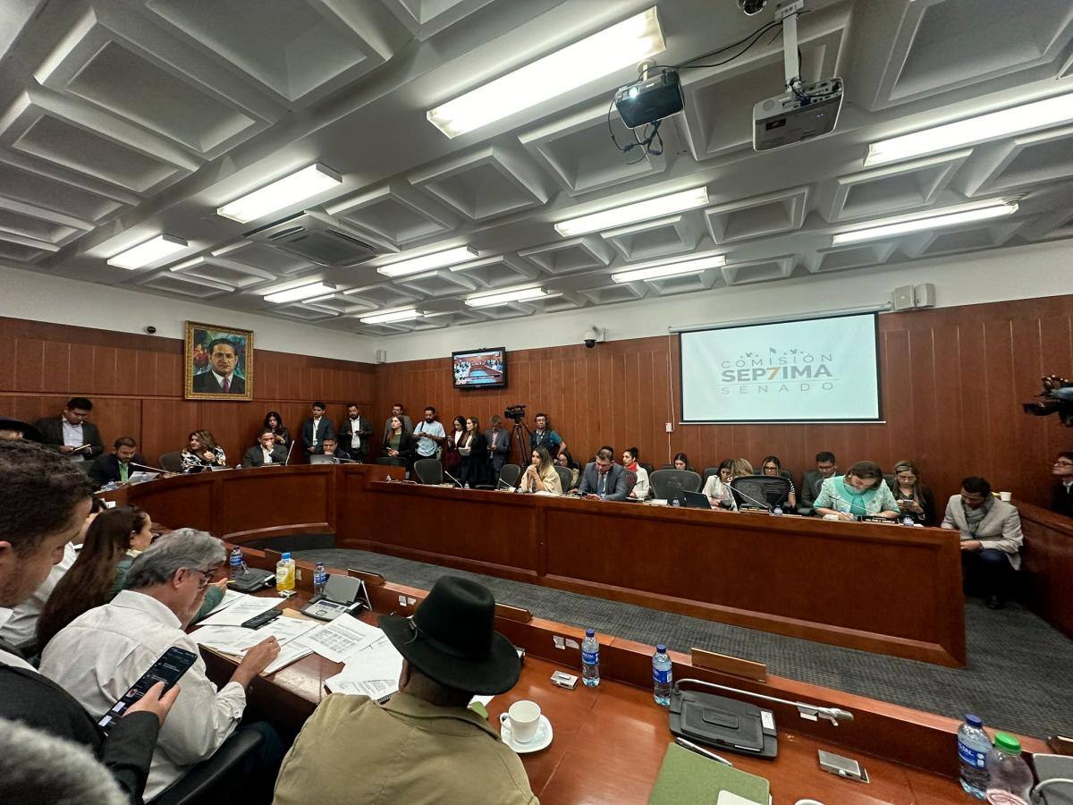 Sesión de reforma a la salud en Comisión Séptima del Senado. // Foto: Comisión Séptima