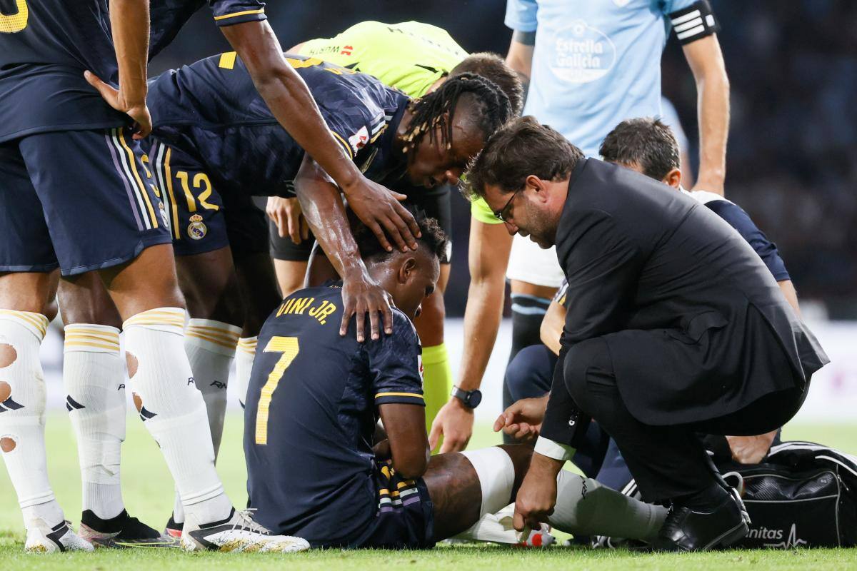 Mala noticia para Real Madrid: Vinícius sufre una rotura muscular