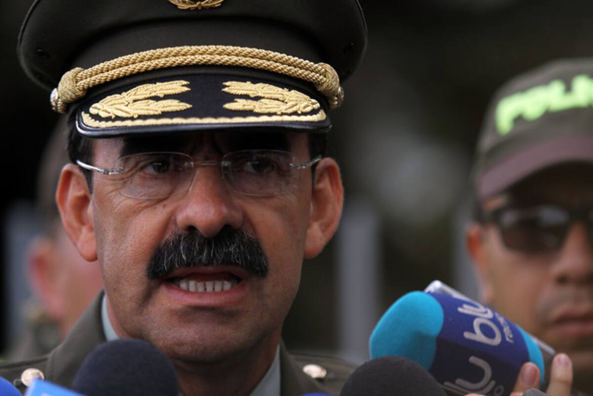 Rueda de prensa el general Rodolfo Palomino. COLPRENSA