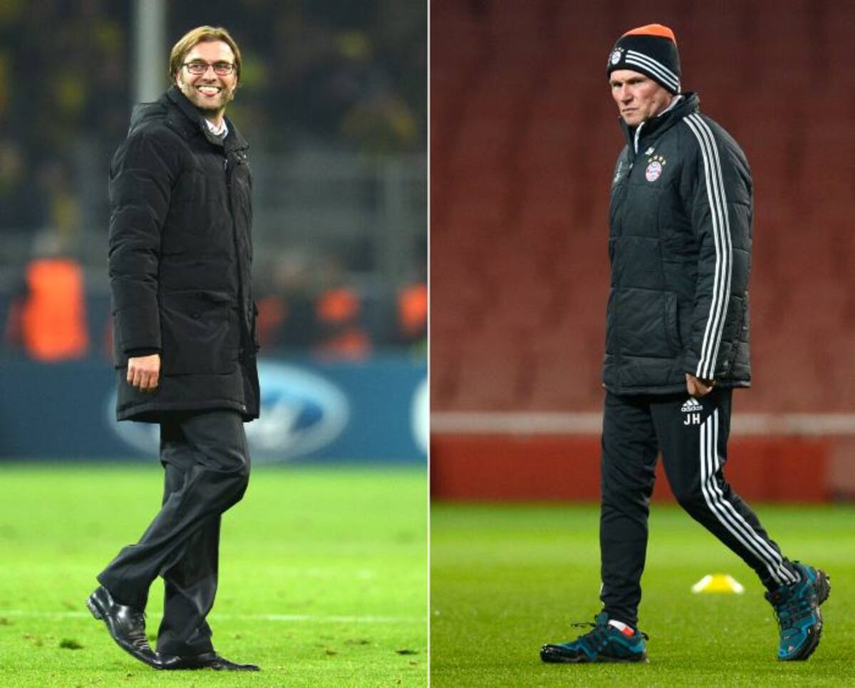 Jupp Heynckes y Jürgen Klopp serán la cabeza estratégica de sus respectivos equipo en la final de la Champions League. AFP