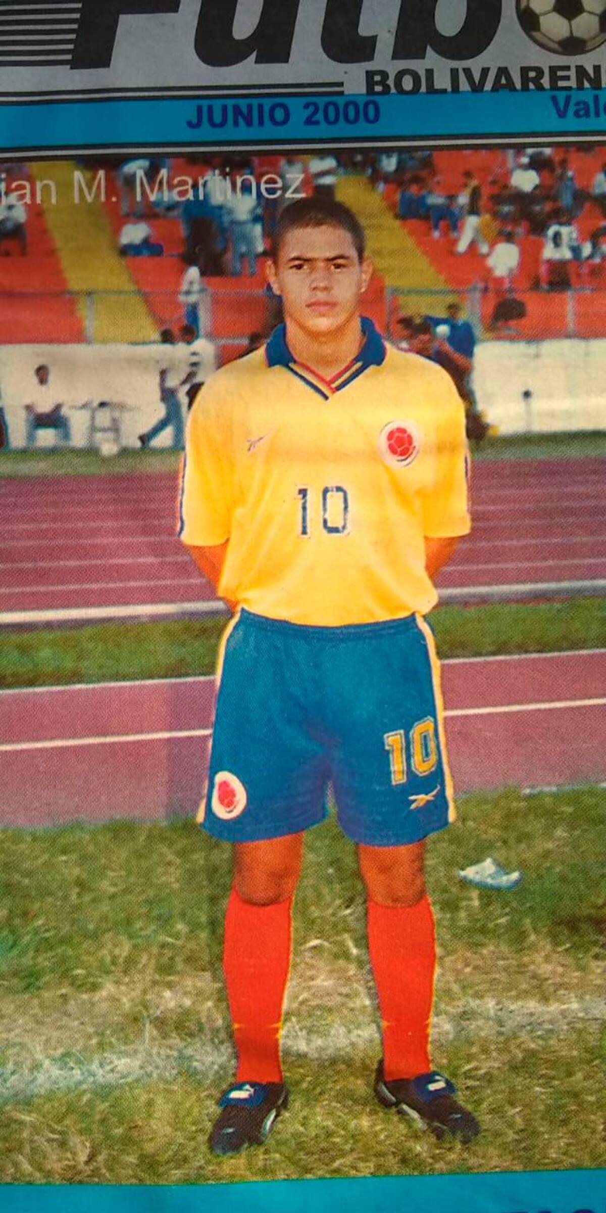 Fabián Martínez se puso la 10 de Colombia. //CORTESÍA