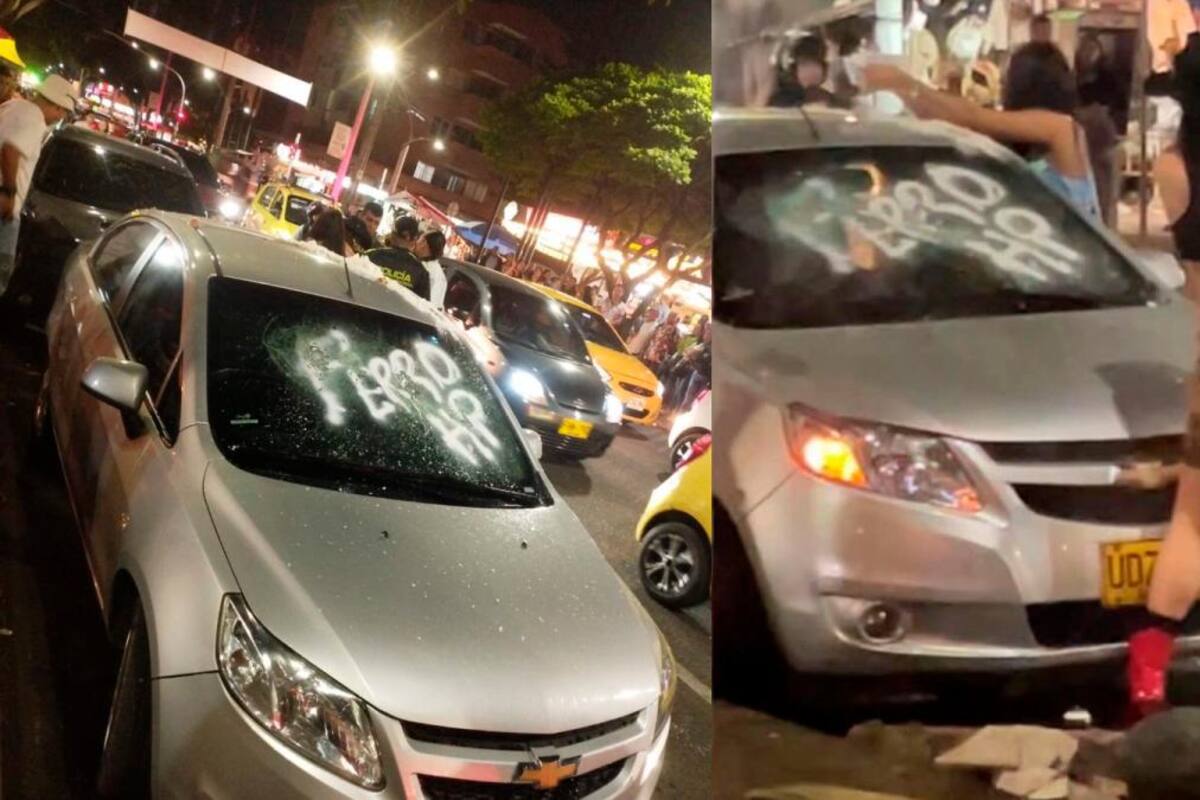 Cantante colombiana cazó a su novio con otra mujer y le destruyó el carro