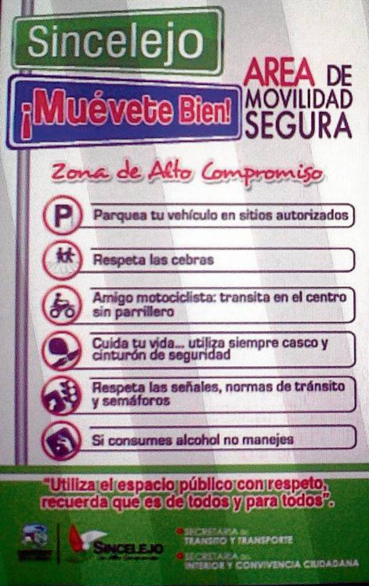 Volante de información sobre la campaña educativa.