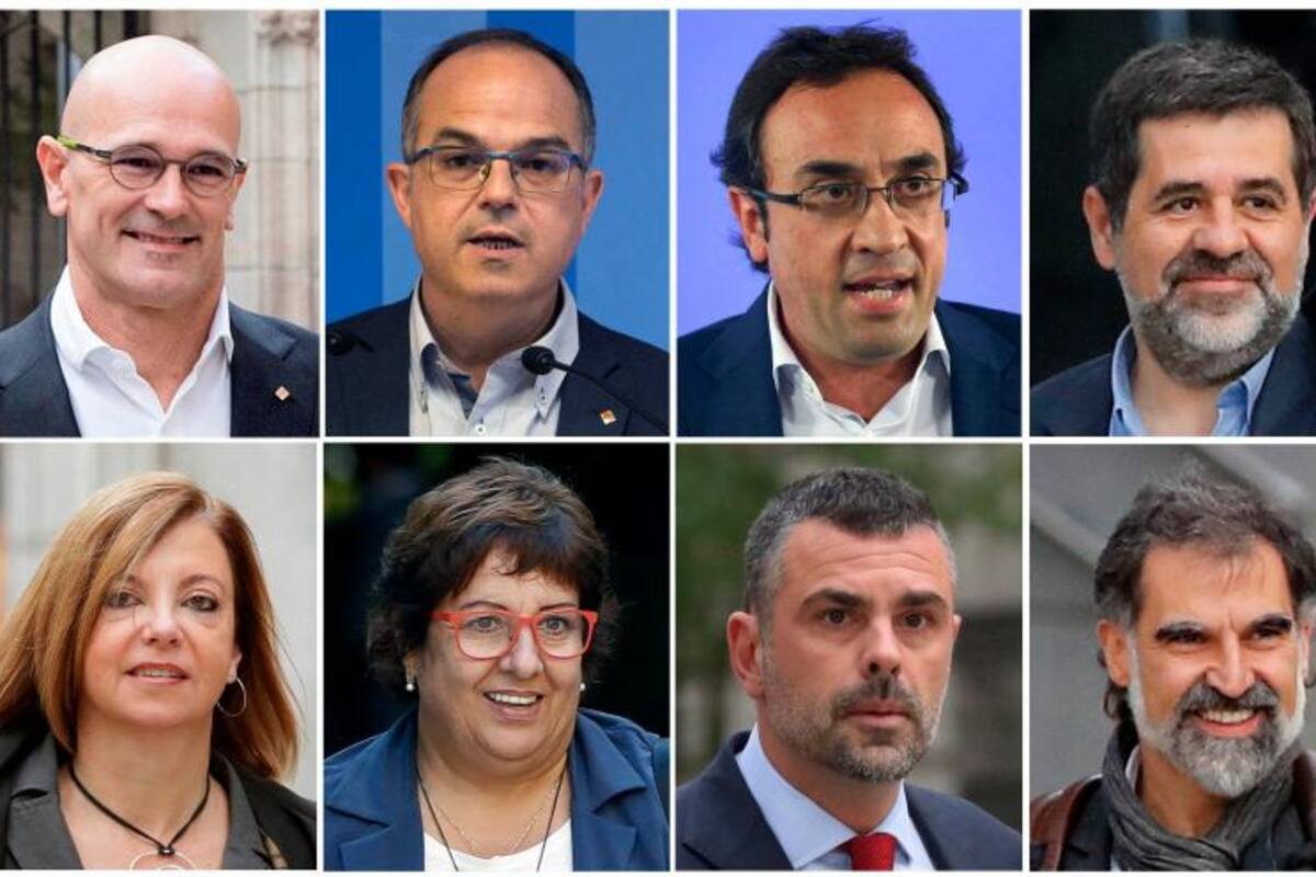 El Supremo español impone penas de cárcel a nueve líderes catalanes