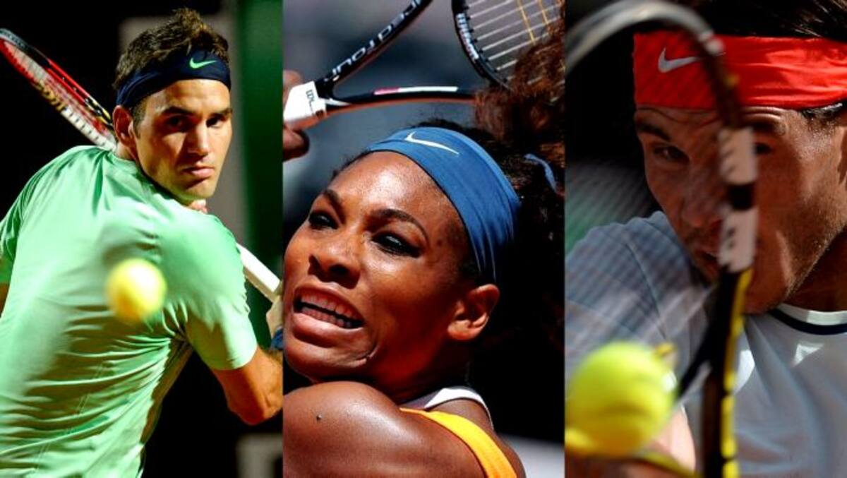 Los tres iconos del tenis internacional prometen una final digna del Masters 1000 de Roma. Rafael Nadal se enfrentará al suizo Roger Federer mientras que Serena Williams disputará el titulo de Roma con Victoria Azarenka. AFP/AP