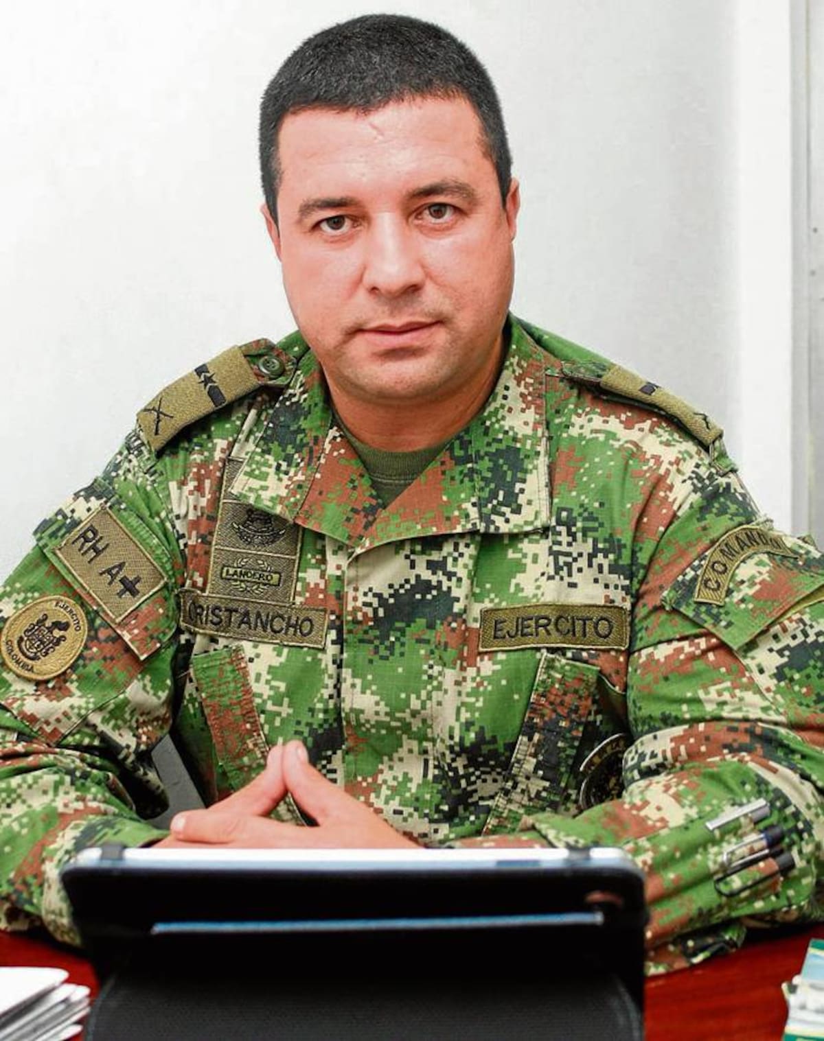 Mayor Carlos Cristancho Niño, comandante del Distrito Militar No 11. MANUEL SANTIAGO PÉREZ/EL UNIVERSAL/