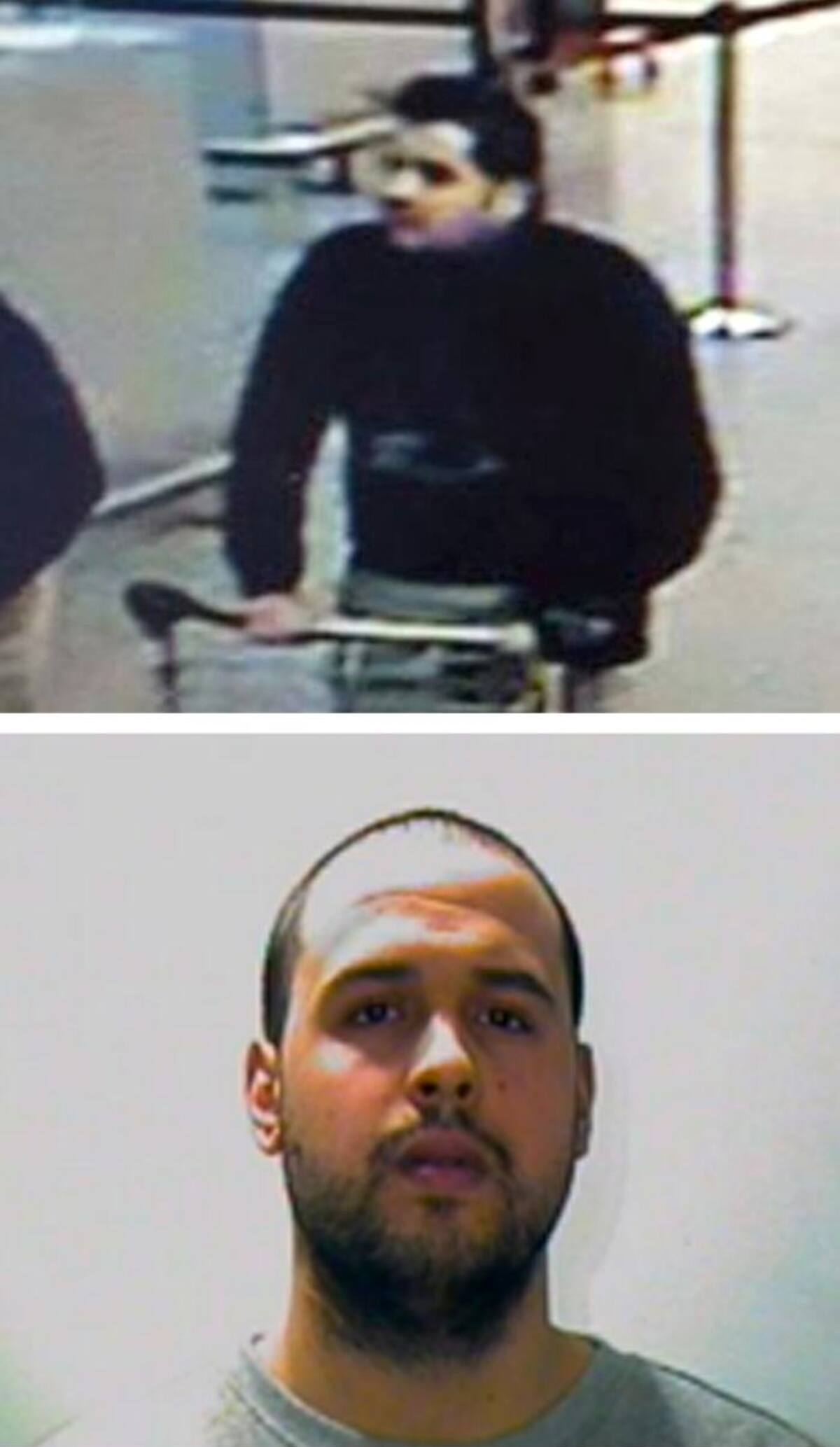 La policía, publicó el martes la imagen captada por las cámaras de seguridad del aeropuerto en las que se ve a tres hombres. Dos fueron identificados como los kamikazes que se hicieron estallar, Ibrahim El Bakraoui y Najim Laachraoui. AP