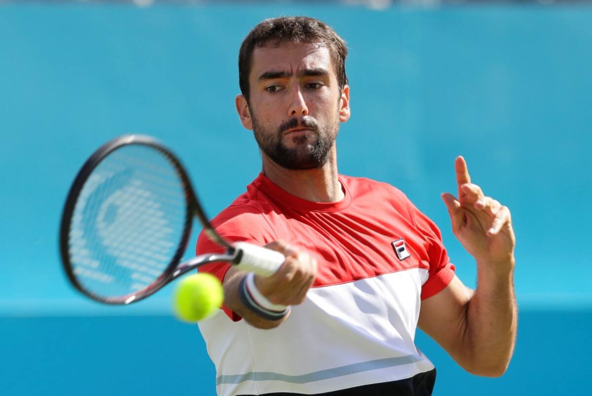 Cilic se sobrepuso a un parcial adverso con ayuda de 19 saques directos, y cerró en una hora y 42 minutos su pase a los cuartos de final. AP Kirsty Wigglesworth.